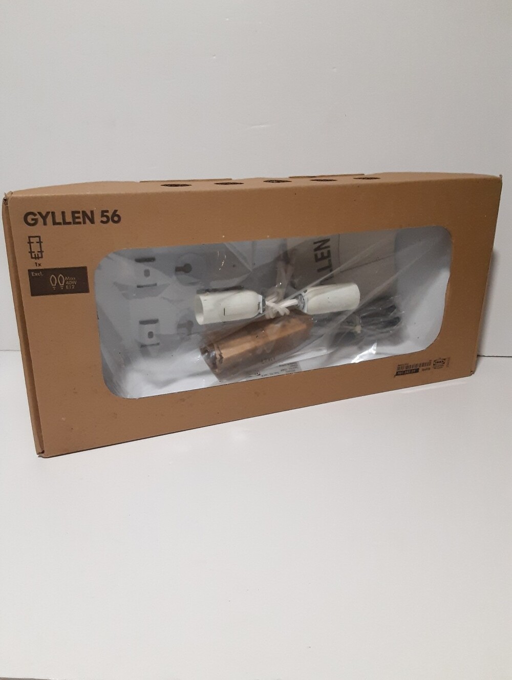 Vintage Ikea Gyllen 56 White Wall Art Lamp Base Box 901.392.29 Discontinued NEW